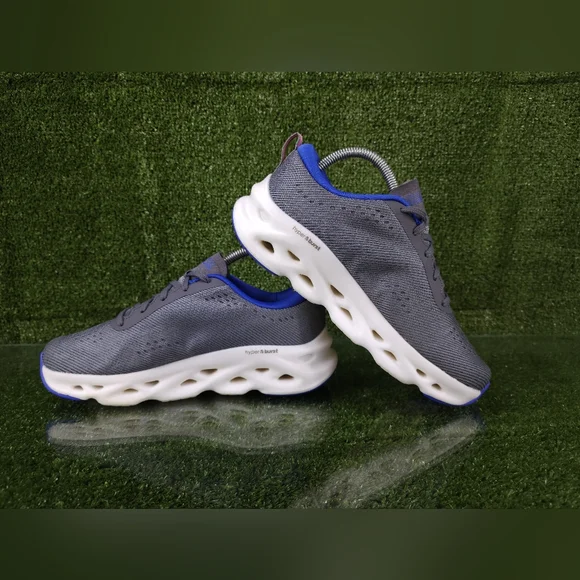 Skechers GoRun Gray and Blue Athletic Shoes Womens Size 8 - Picture 3 of 6